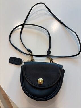 COACH Mini Convertible Belt Bag - Navy Leather